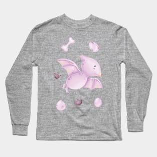 baby dinosaur pink Long Sleeve T-Shirt